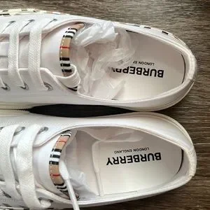 Burberry | Shoes | Icon Stripe Logo Print Cotton Gabardine